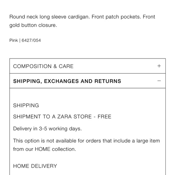 Pink zara cardigan with gold buttons - Picture 8 of 8